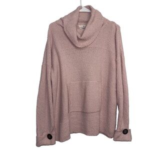 Neon Buddha Blush Cowl Neck Sweater 100% cotton Size Medium